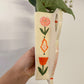 Folk rose wall vase