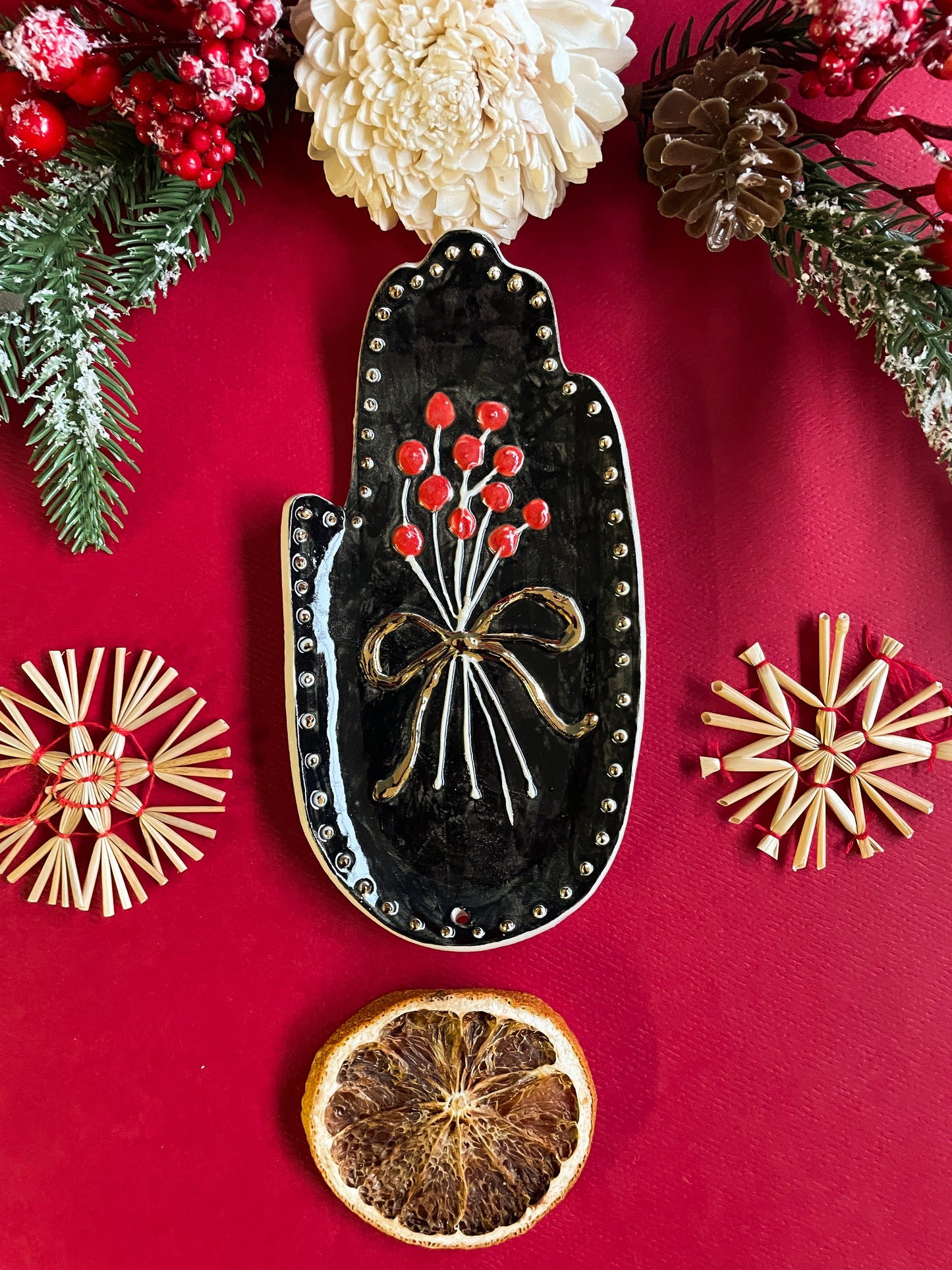 Hand Incense Burner w/24k gold