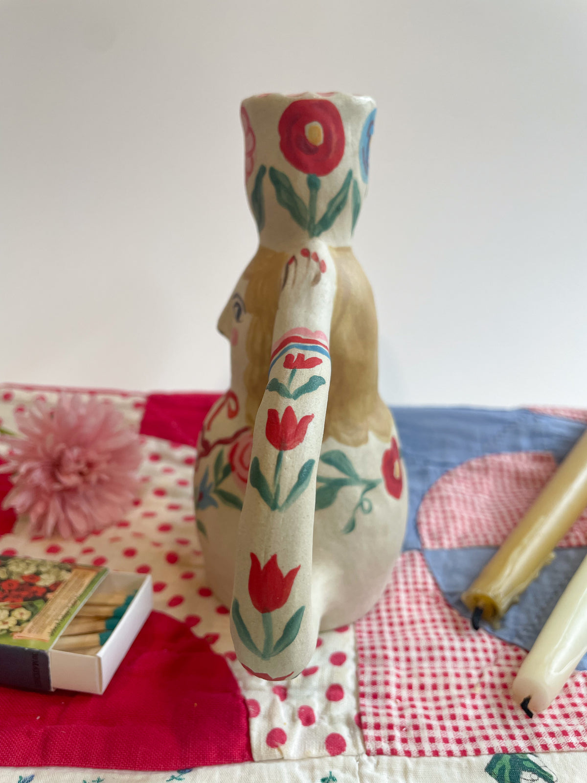 Candelabra Folk Lady