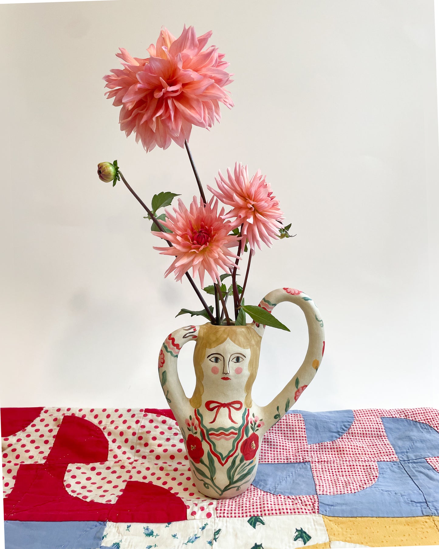 Folk people vase