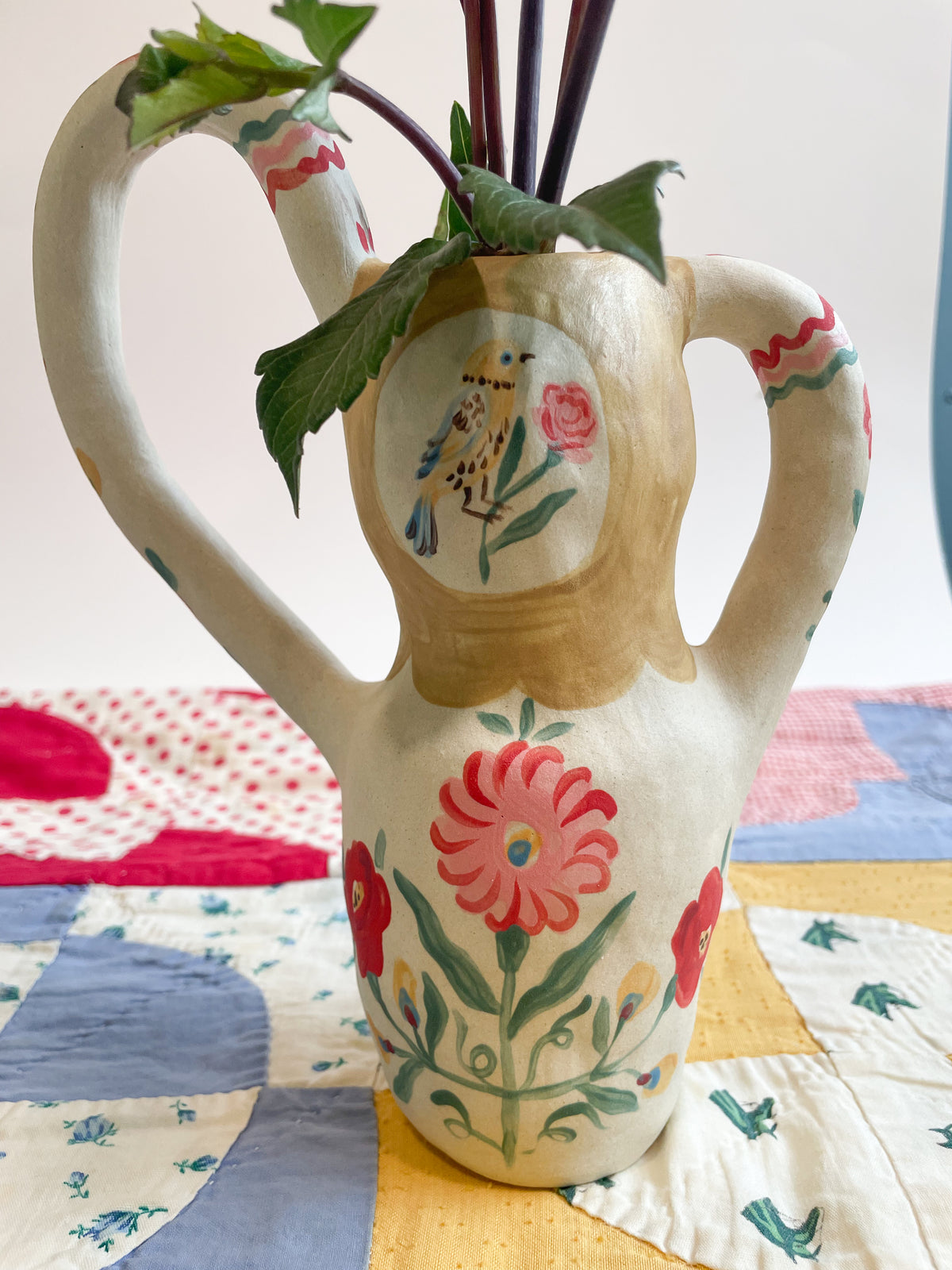 Folk people vase