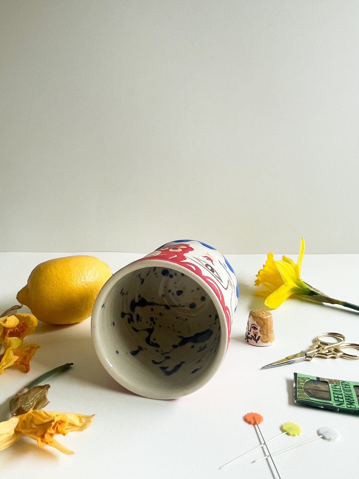 Pin cushion tumbler