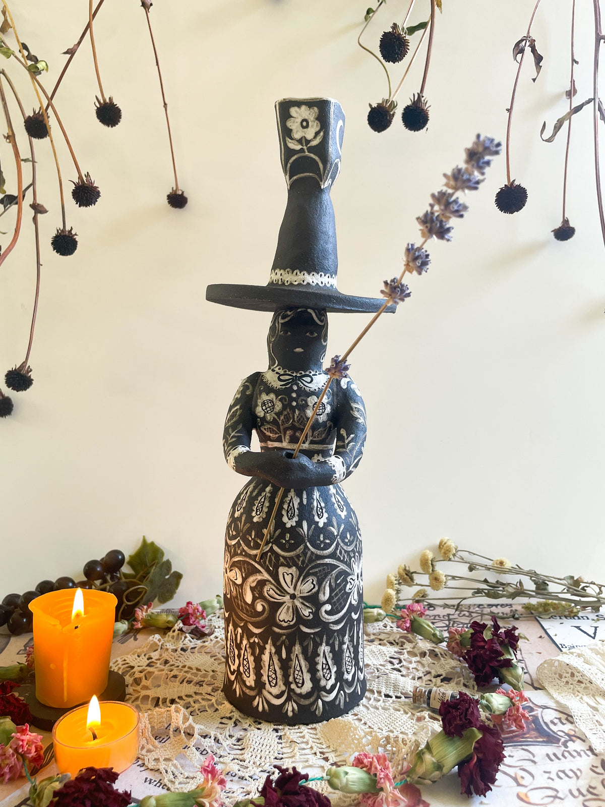Black magic witch candelabra