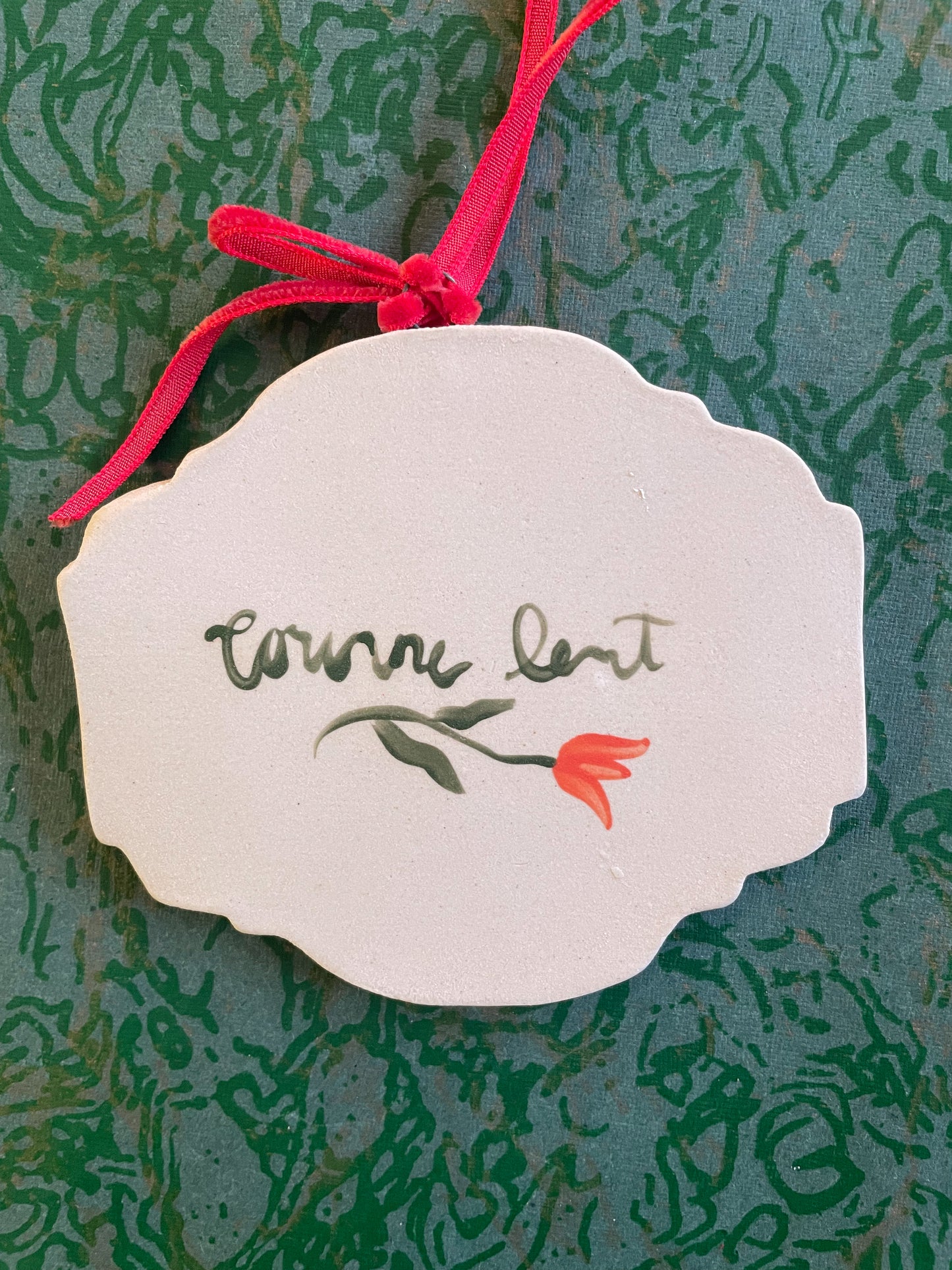 Folk platter ornament