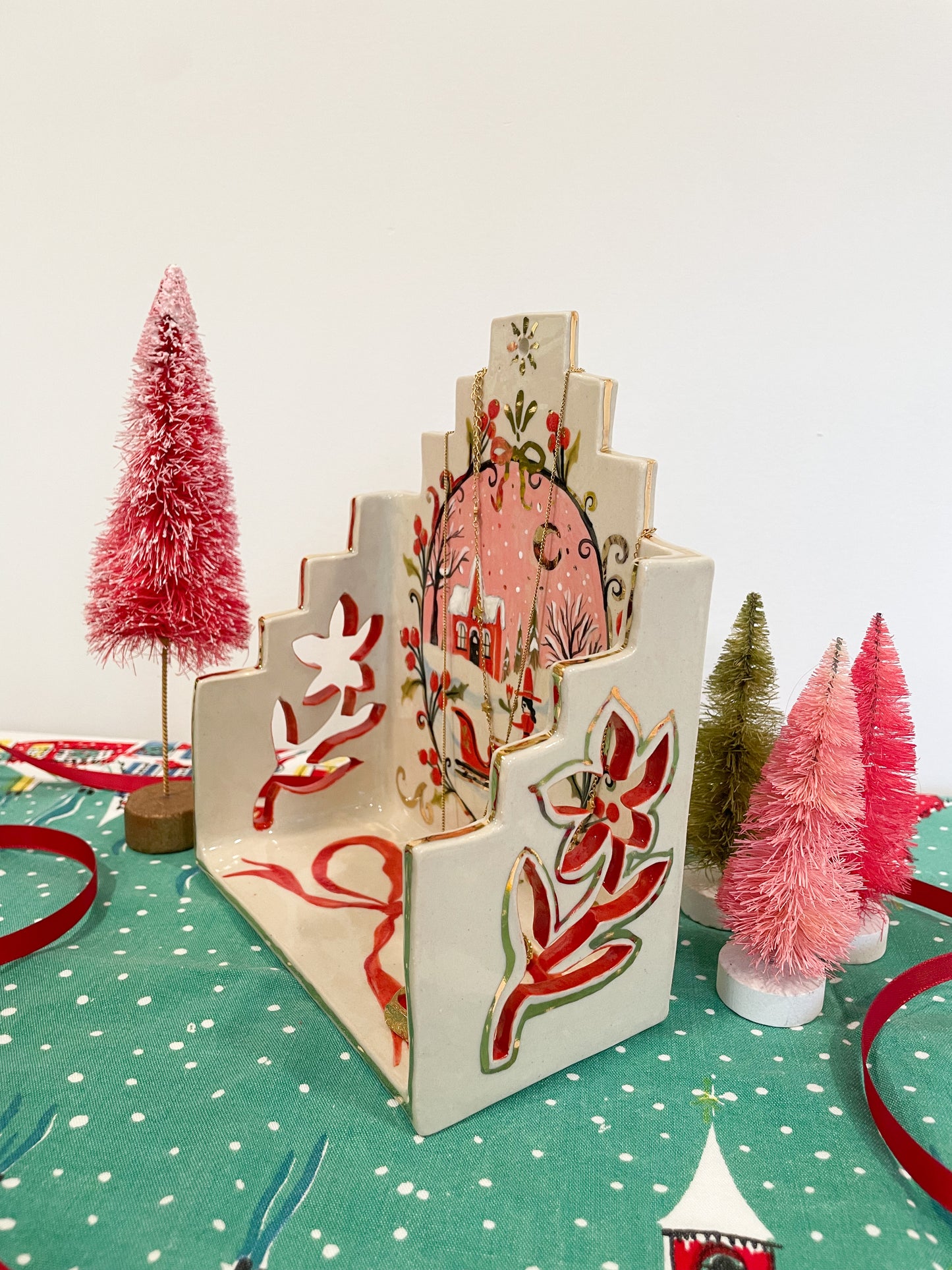 Winterland Wall Shelf w/22k gold