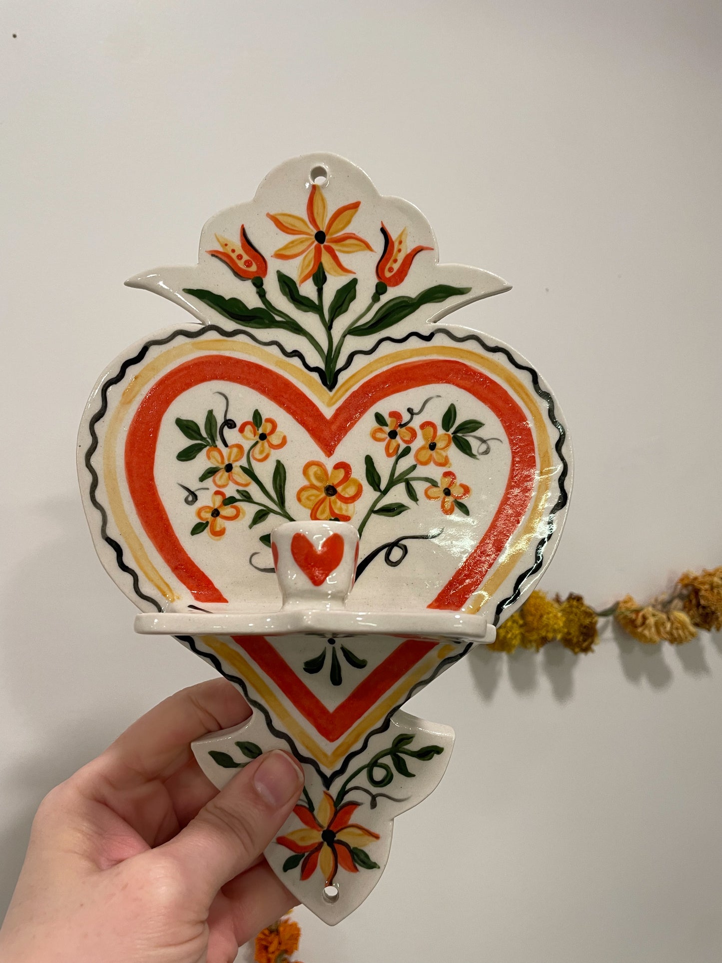 Folk Heart Wall Sconce