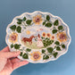 Fluted folk scene platter