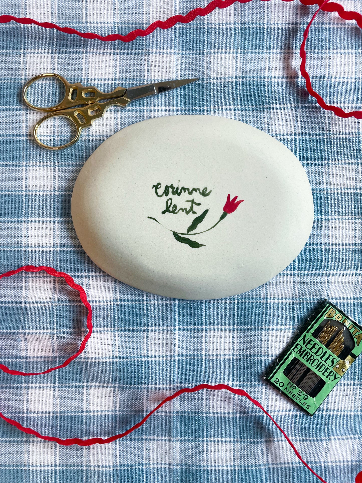 Trinket dish~majolica