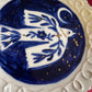 Folk trinket dish w/22kgold