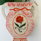 Folk rose wall vase