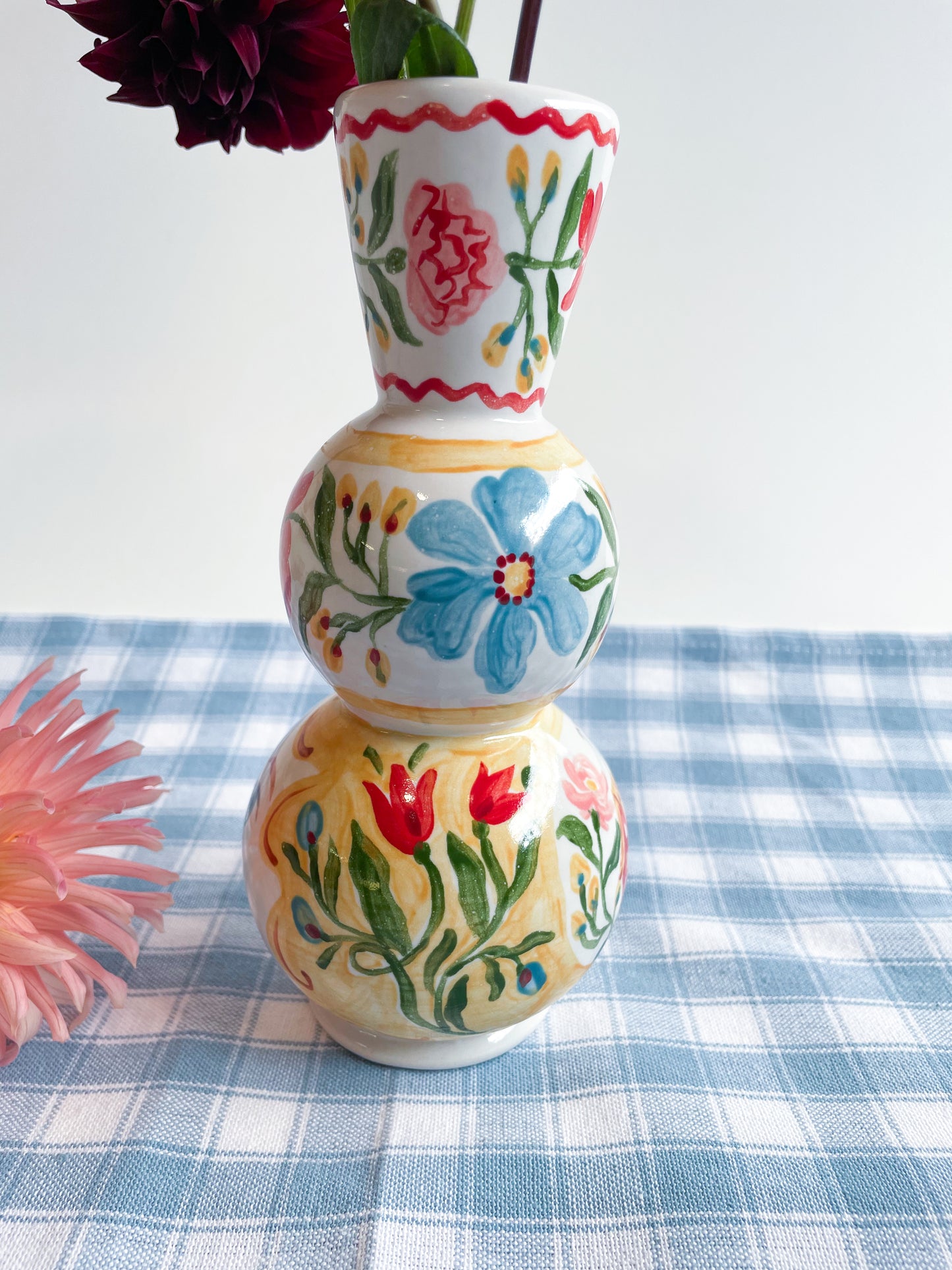 Folk People Vase~majolica