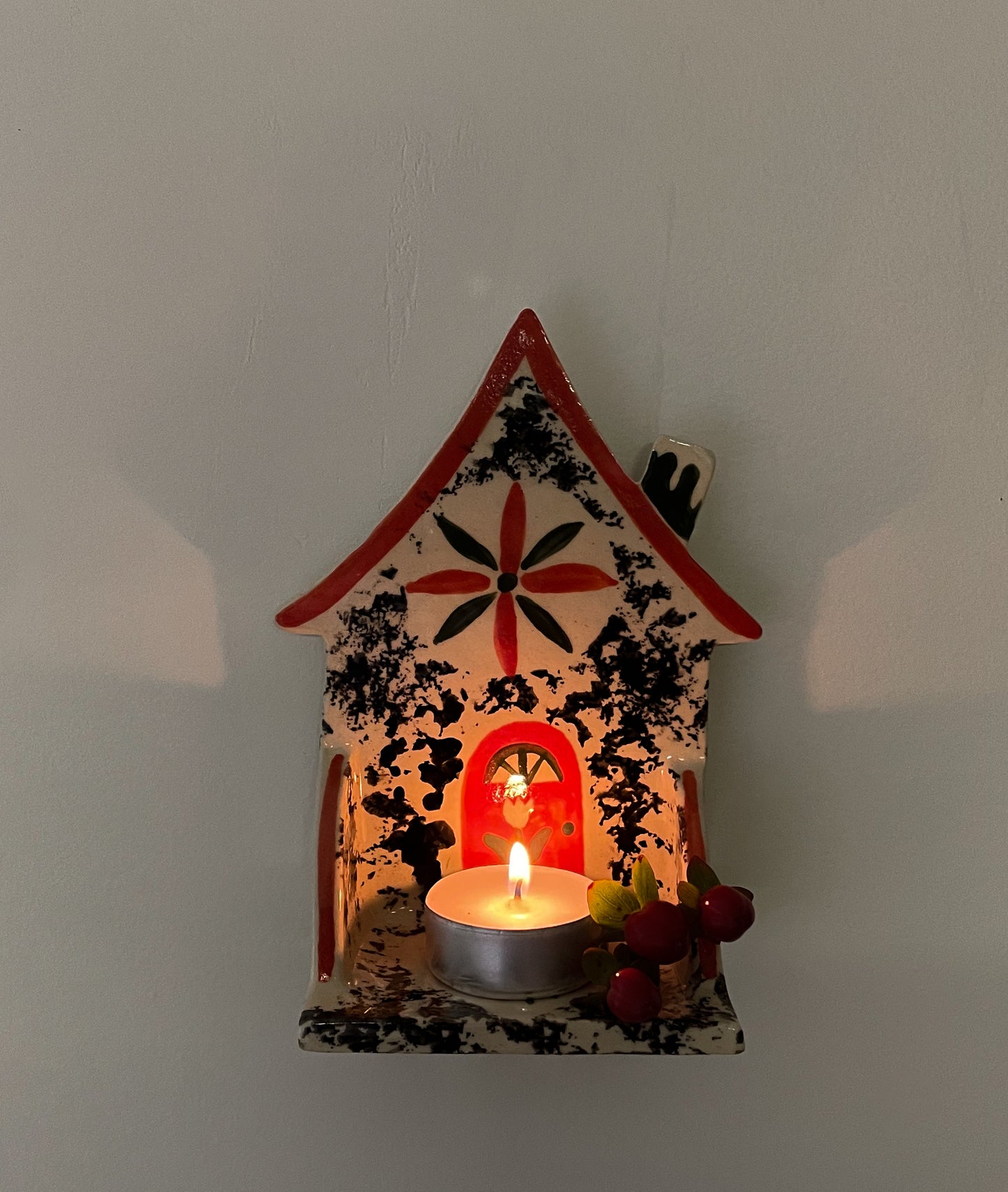 Folk cottage shelf~black