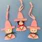 Christmas witch ornament~pink
