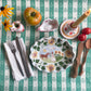 Fluted folk scene platter