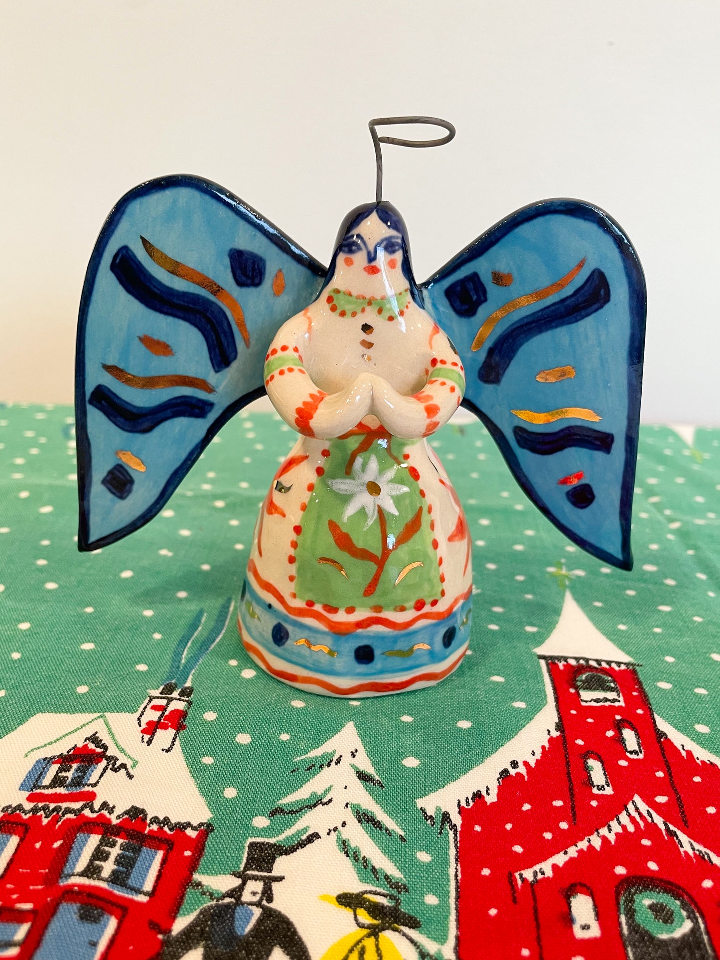 Folk Angel Bell w/22k gold