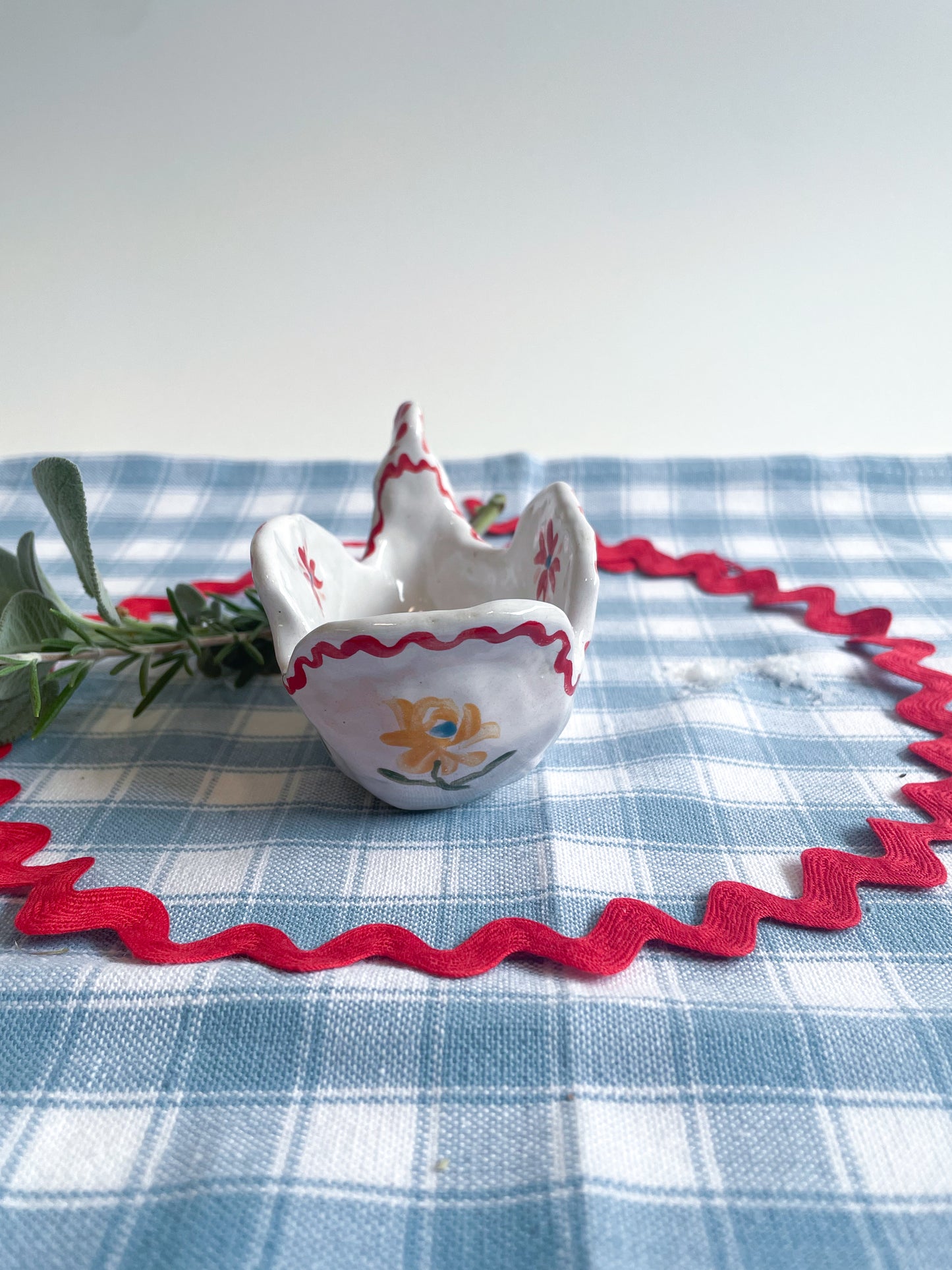 Chicken salt/candle holder