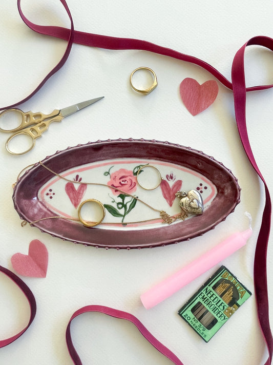 Rose trinket dish