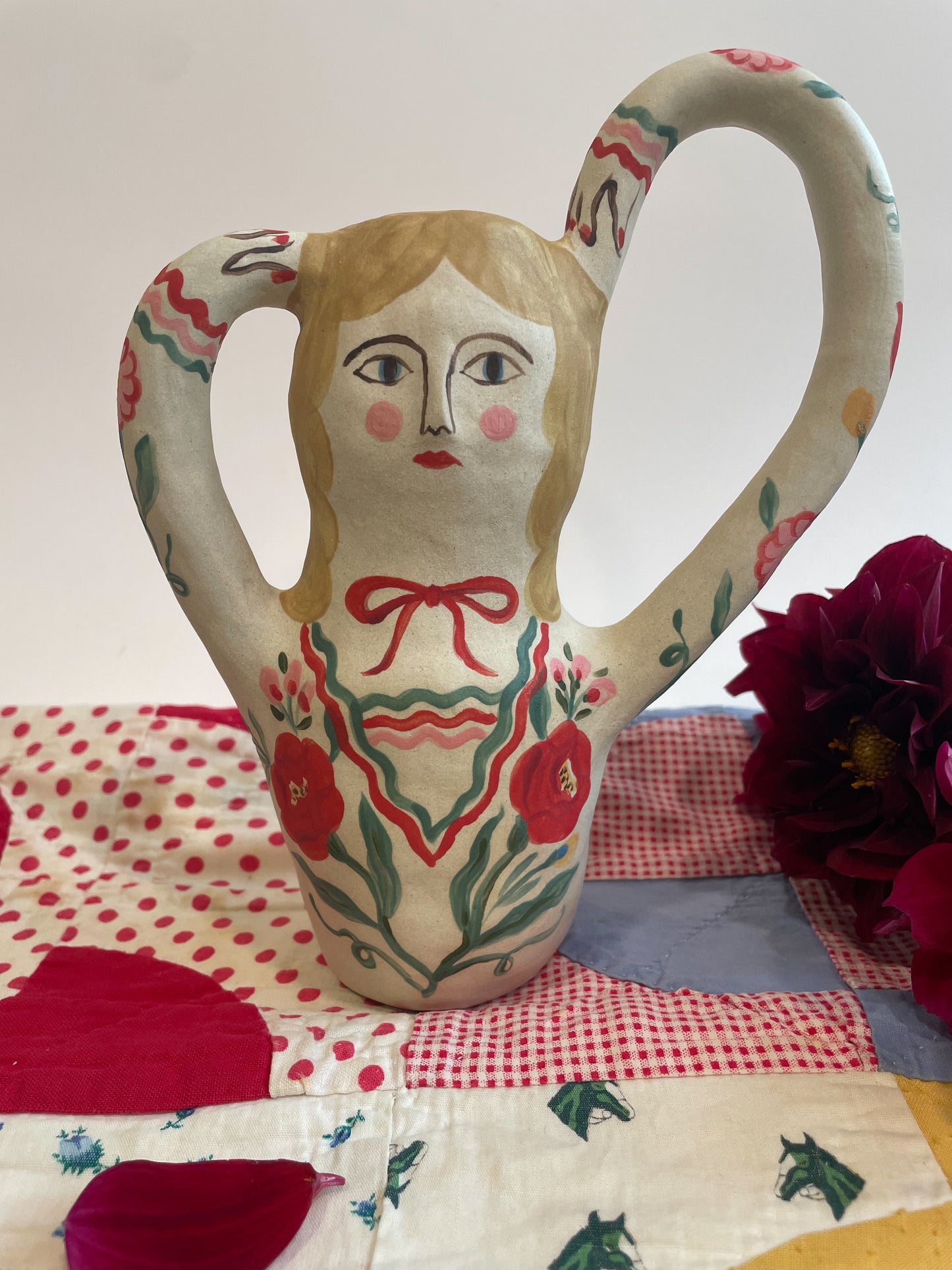 Folk people vase