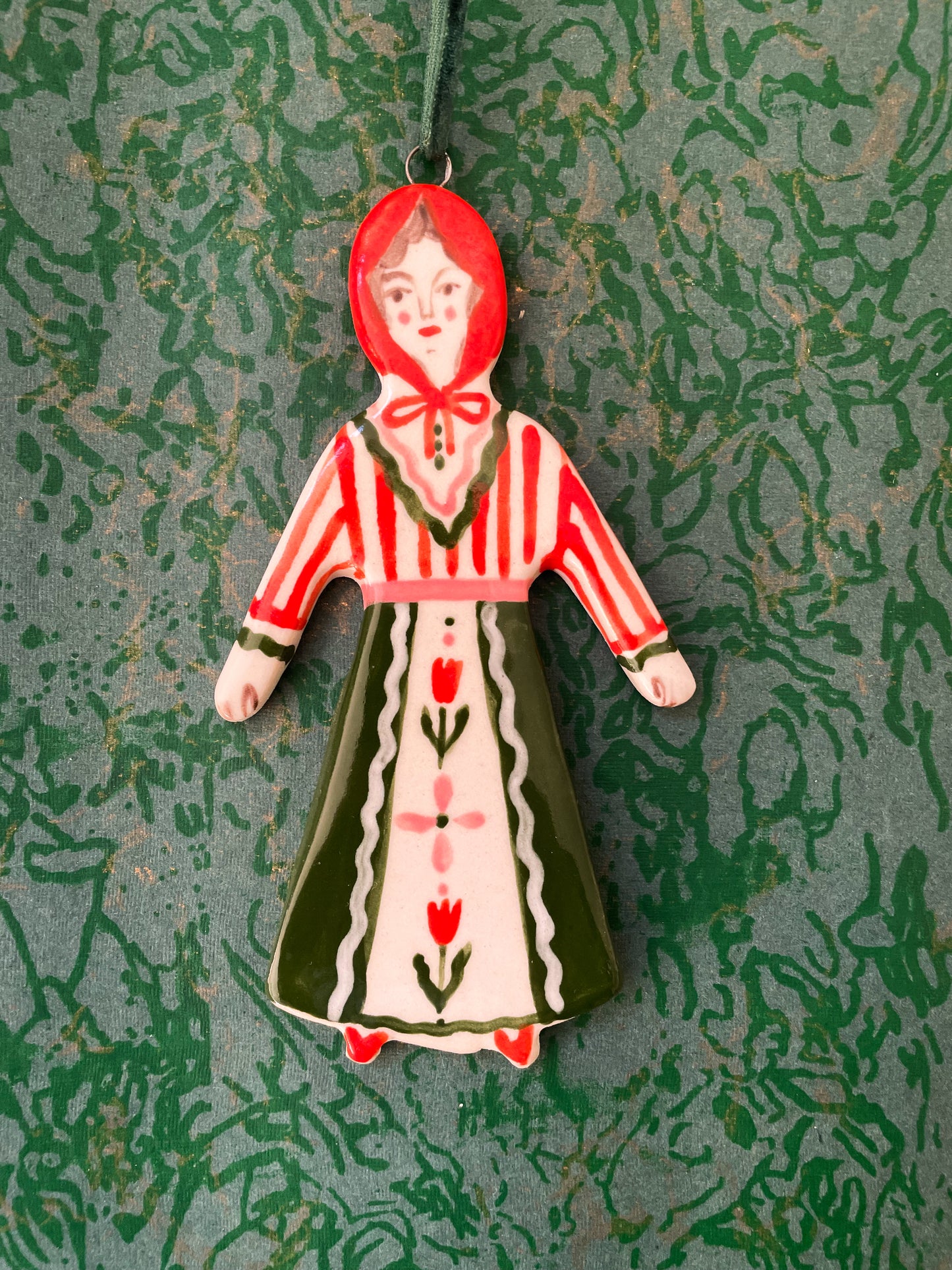 Folk lady ornament