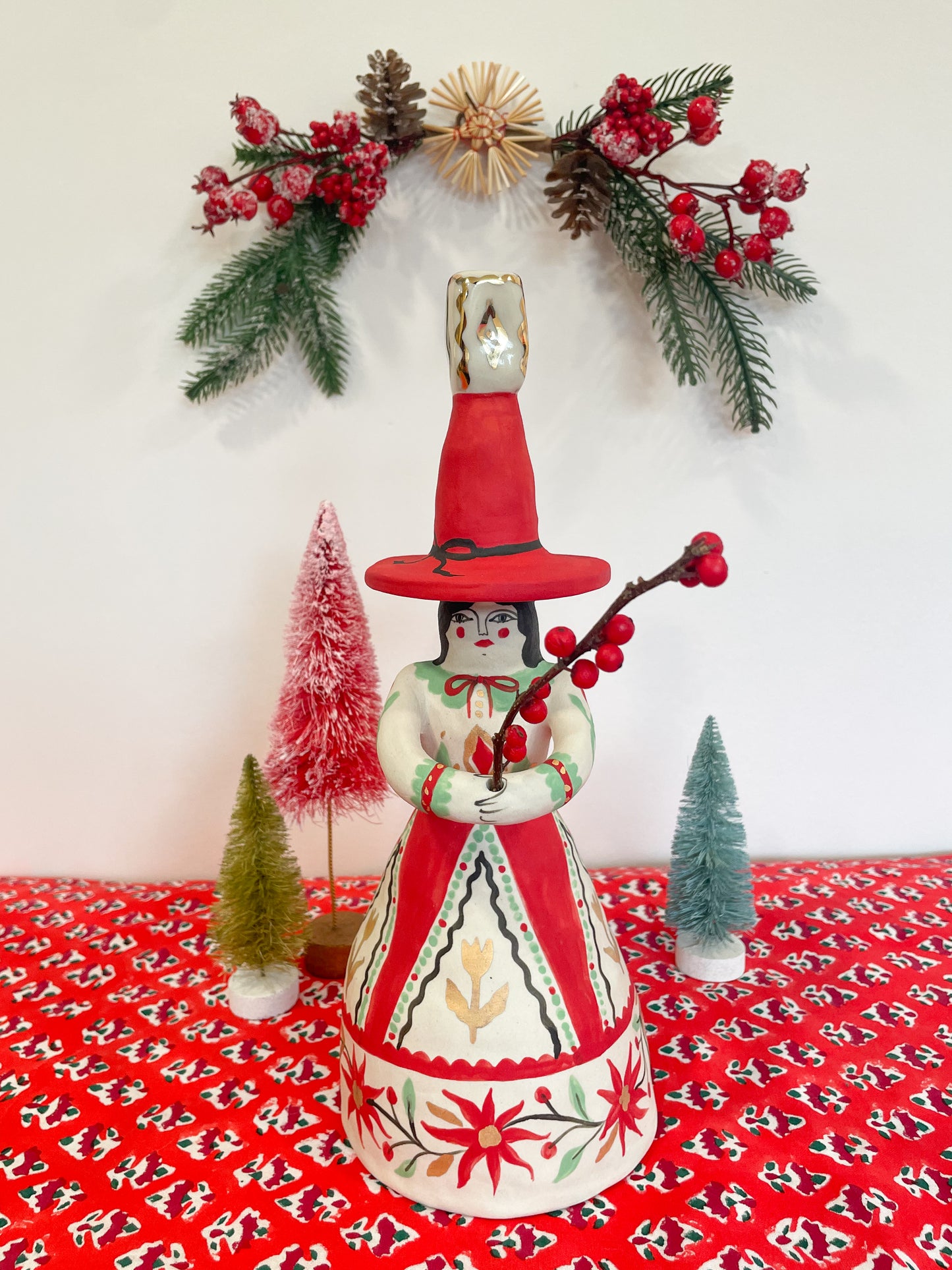 Folk Witch Figurine w/22kgold