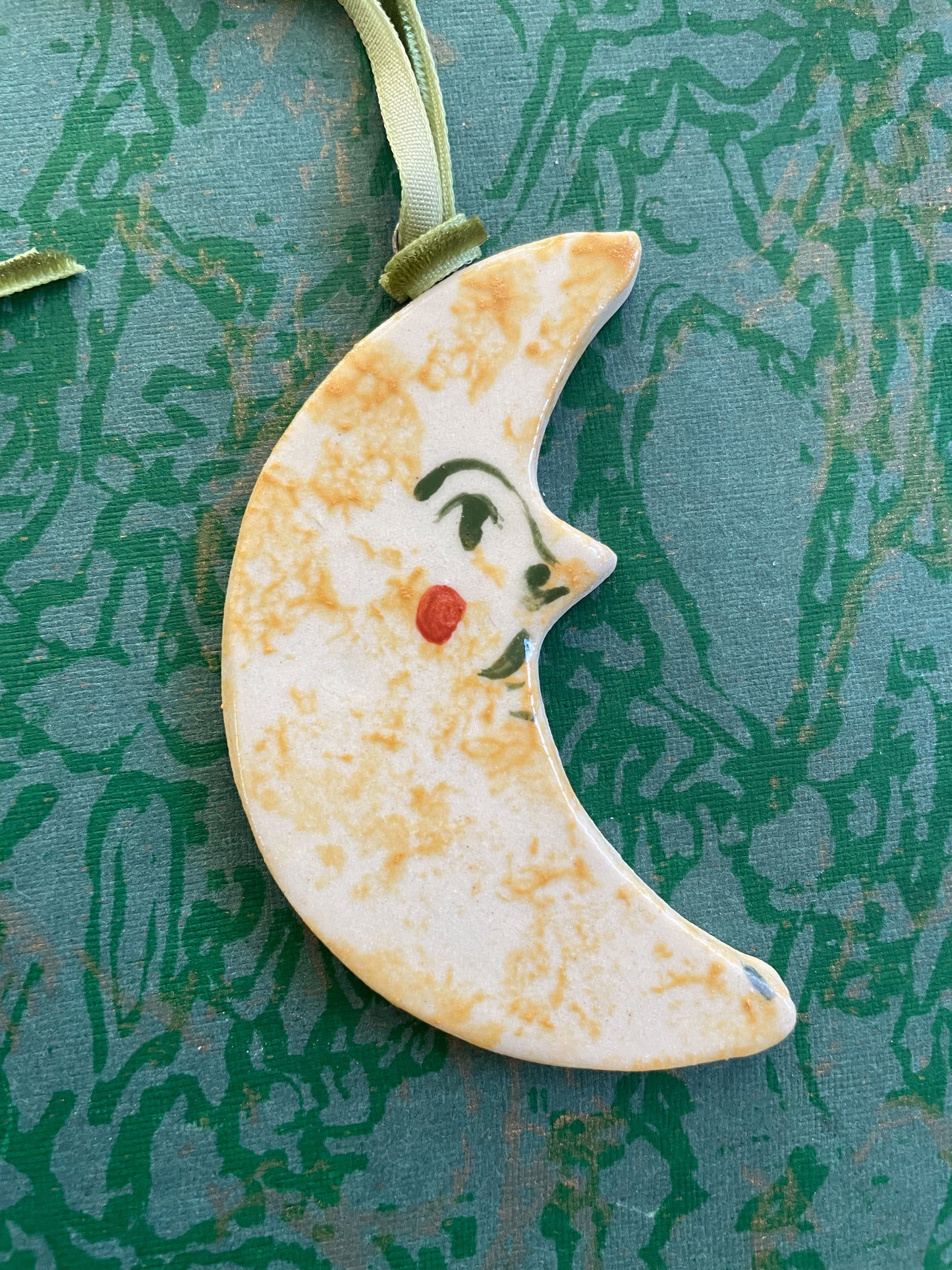 Moon ornament~pink/yellow