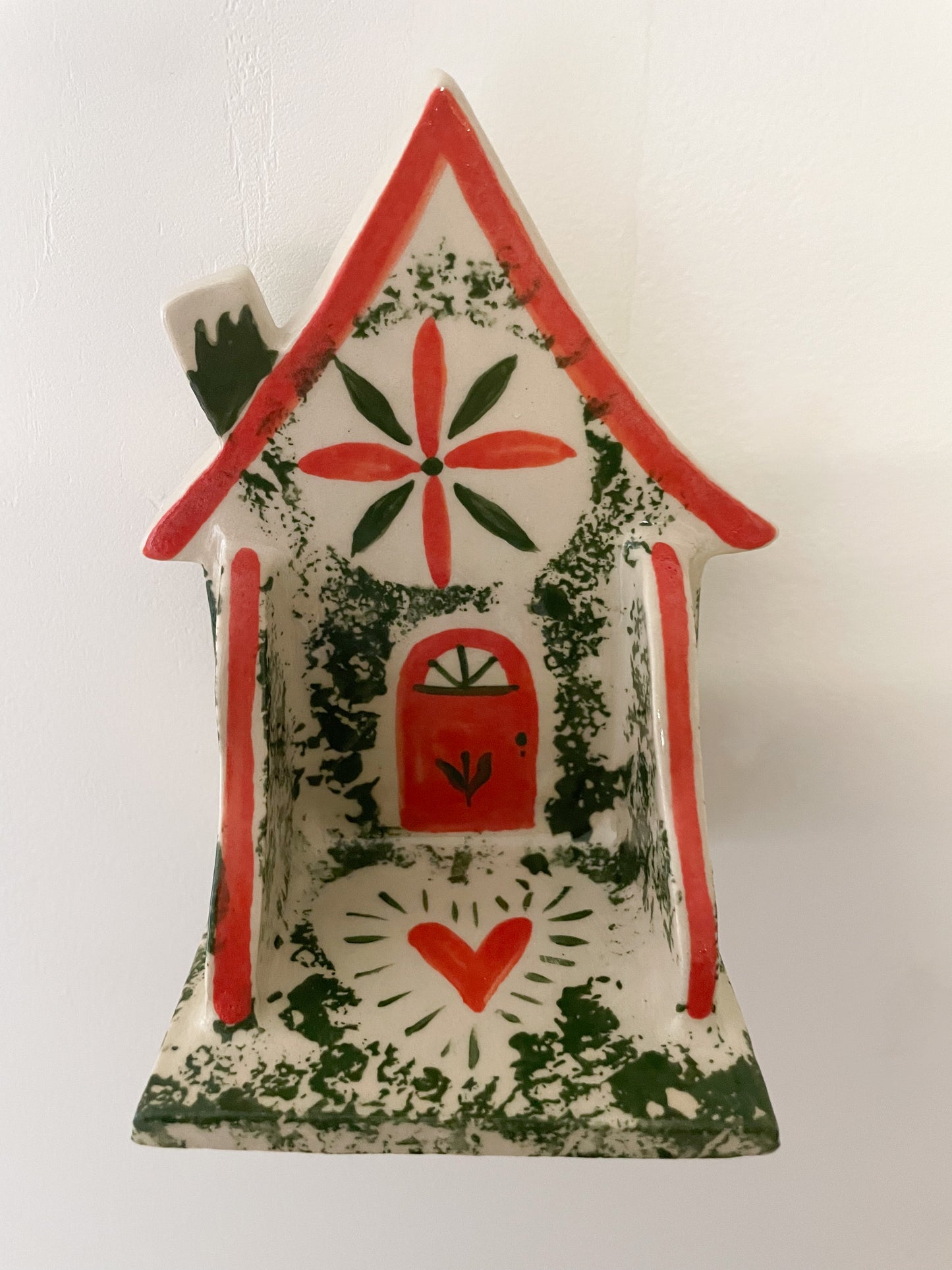 Folk cottage shelf~green