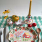 Fluted folk scene platter