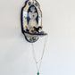 Folk lady wall candle w/22k gold