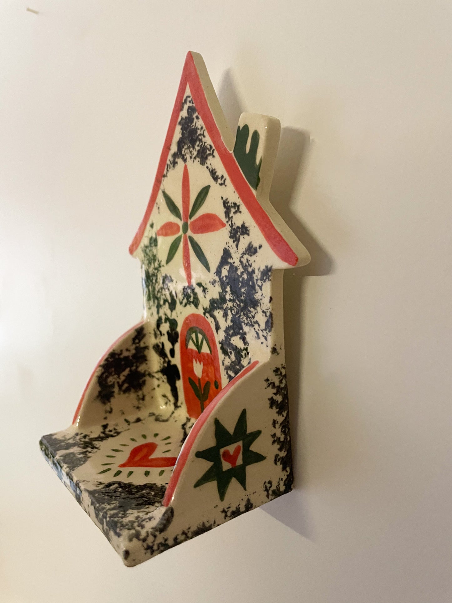 Folk cottage shelf~black