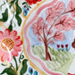 Fluted folk scene platter
