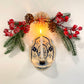 Folk bird wall candle w/22k gold