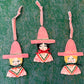 Christmas witch ornament~pink