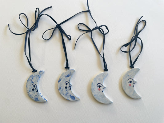 Moon ornament~ blue