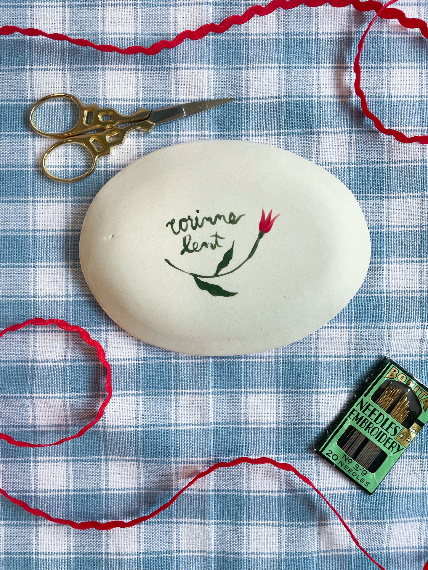 Trinket dish~majolica
