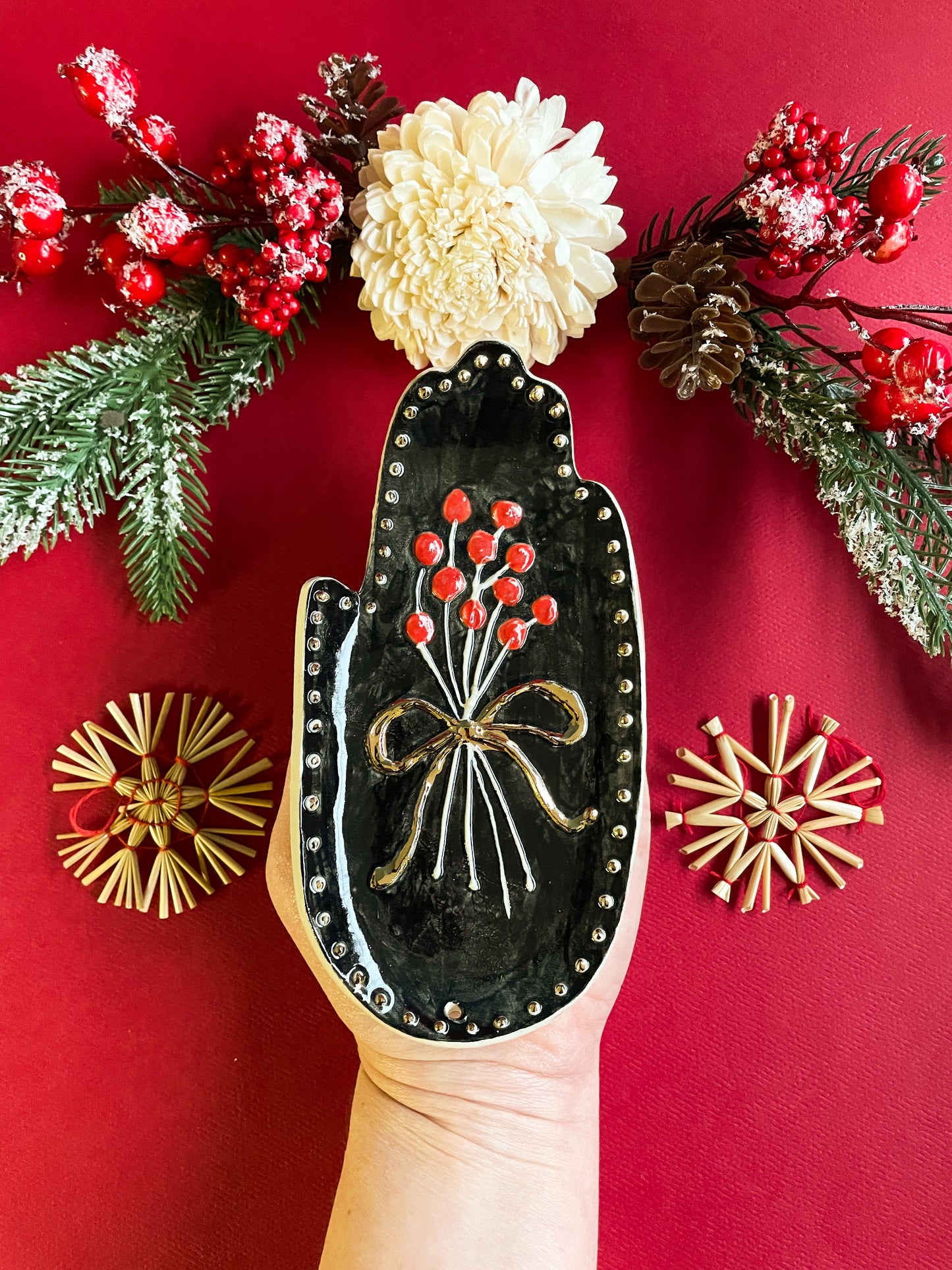 Hand Incense Burner w/24k gold