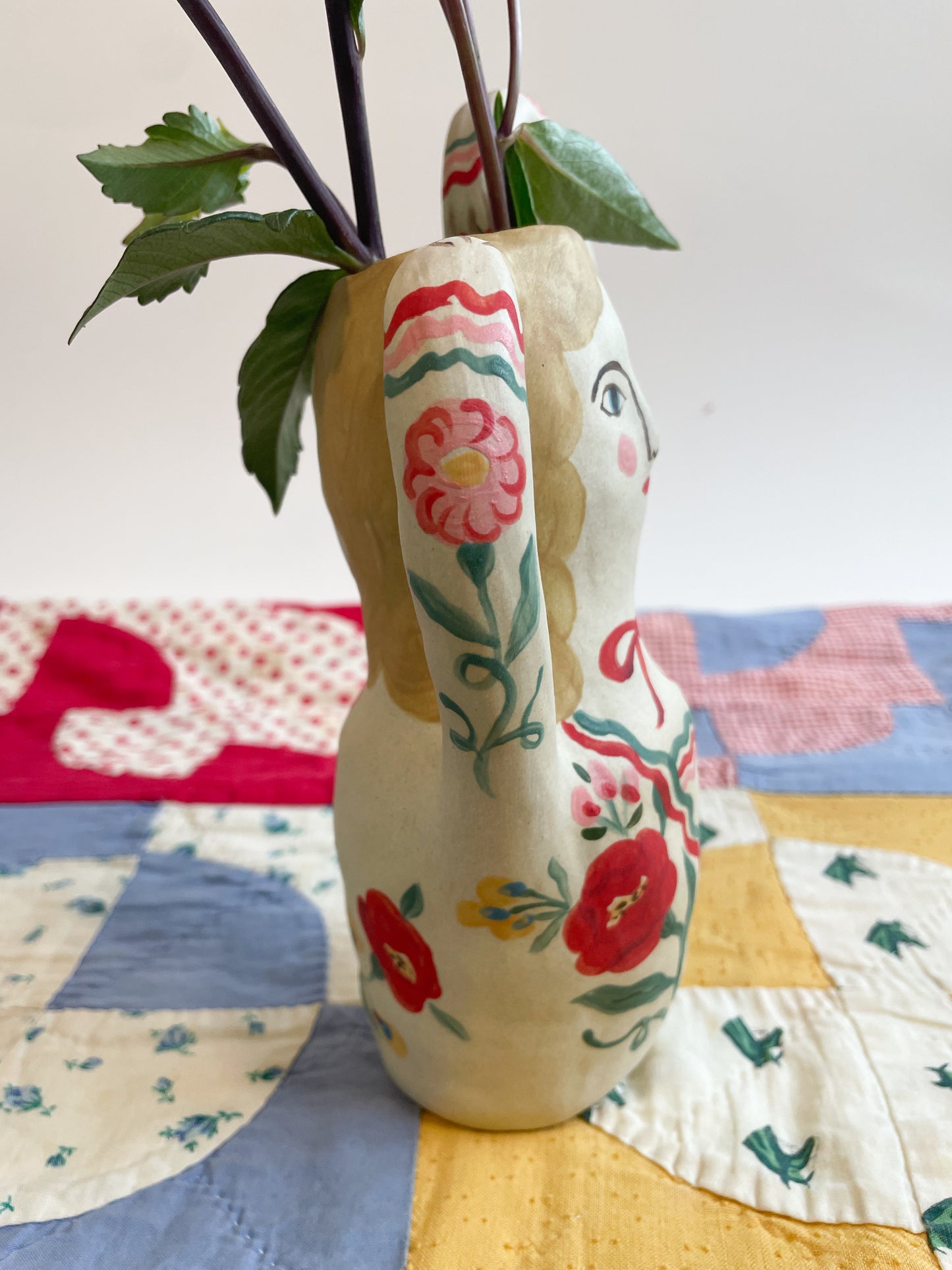 Folk people vase