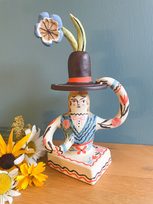 Folk People vase sculpture