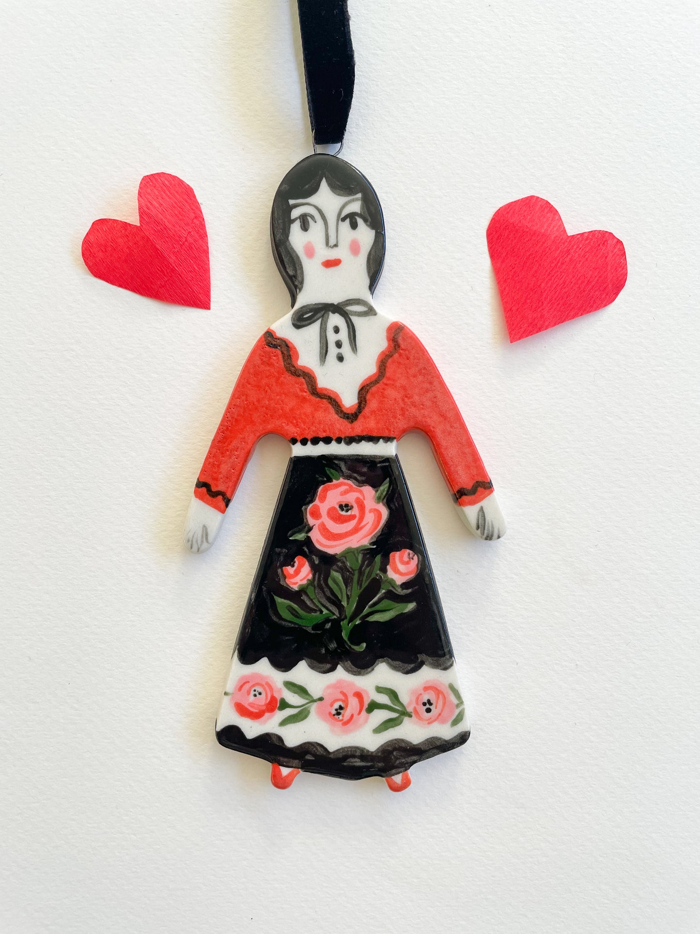 Folk lady ornament