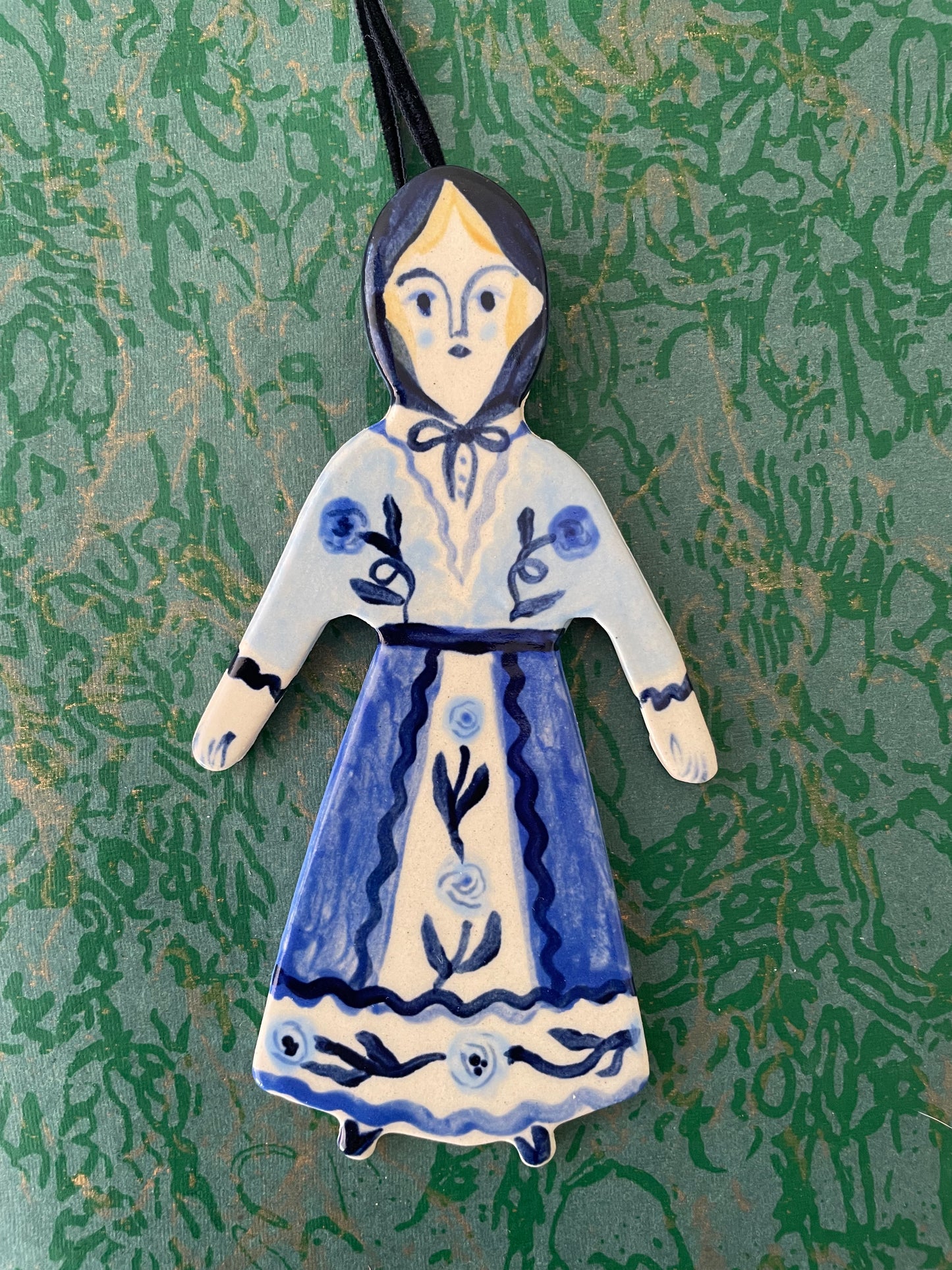 Folk lady ornament