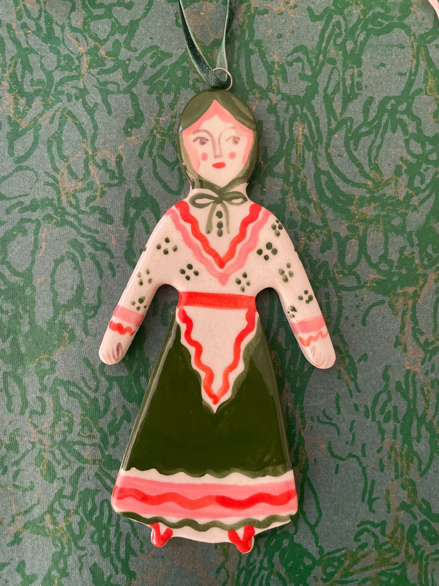 Folk lady ornament