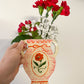 Folk rose wall vase