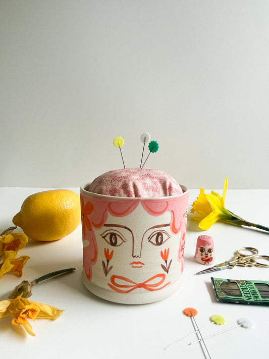 Pin cushion tumbler
