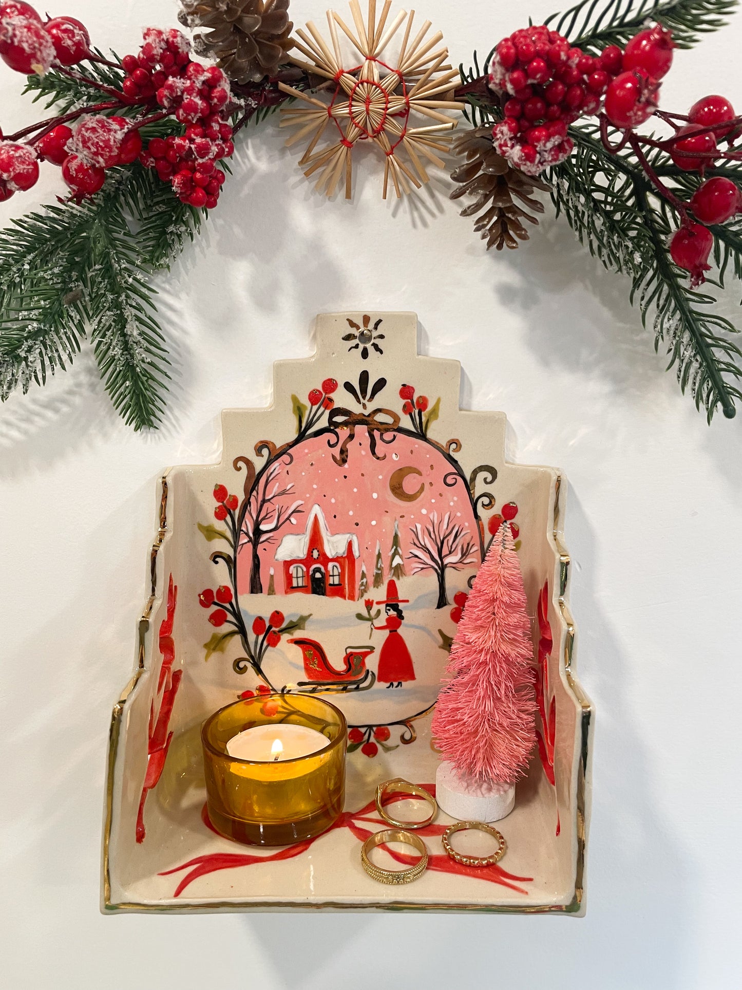 Candelabra set w/match keeper
