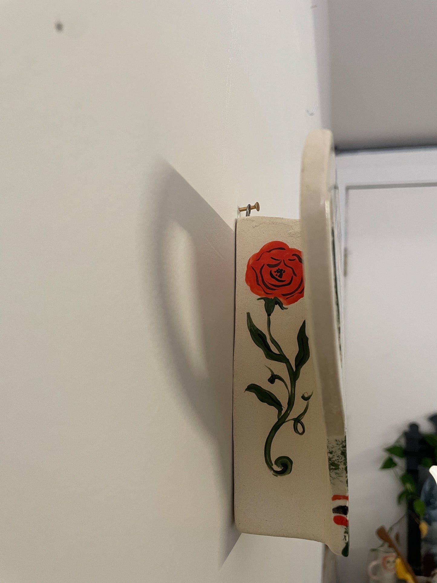 Folk scene wall & table vase