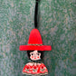 Christmas witch ornament~red