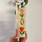 Folk rose wall vase