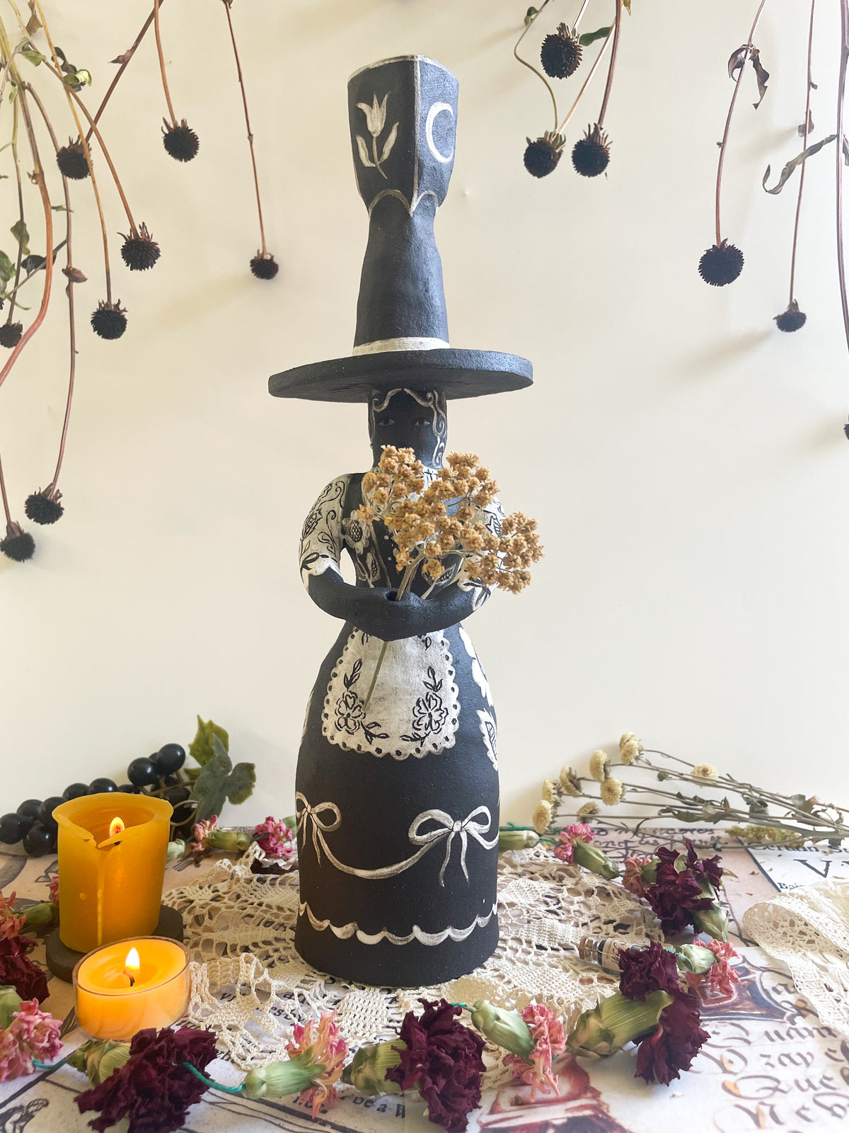 Black magic witch candelabra