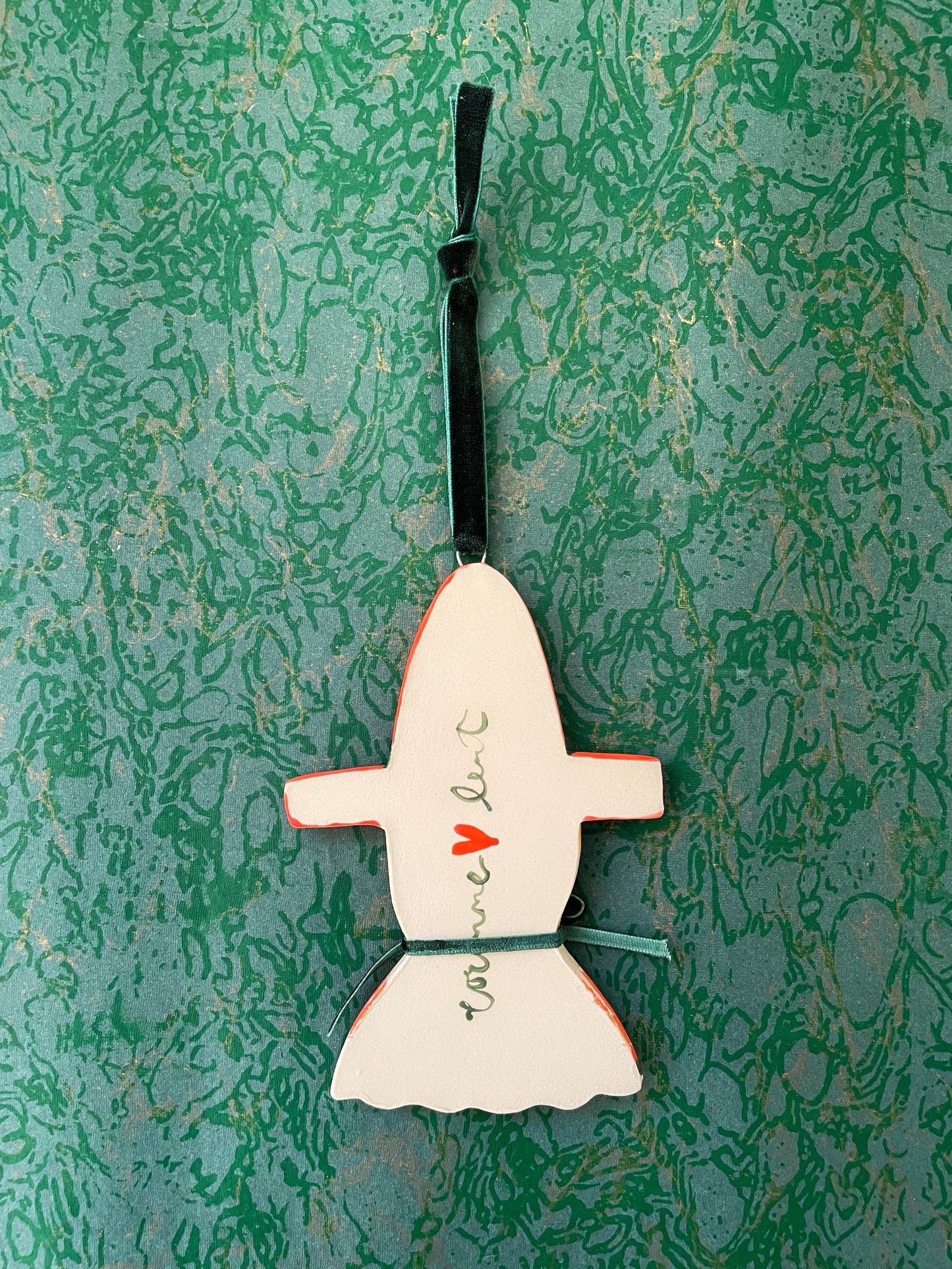 Christmas witch ornament~red