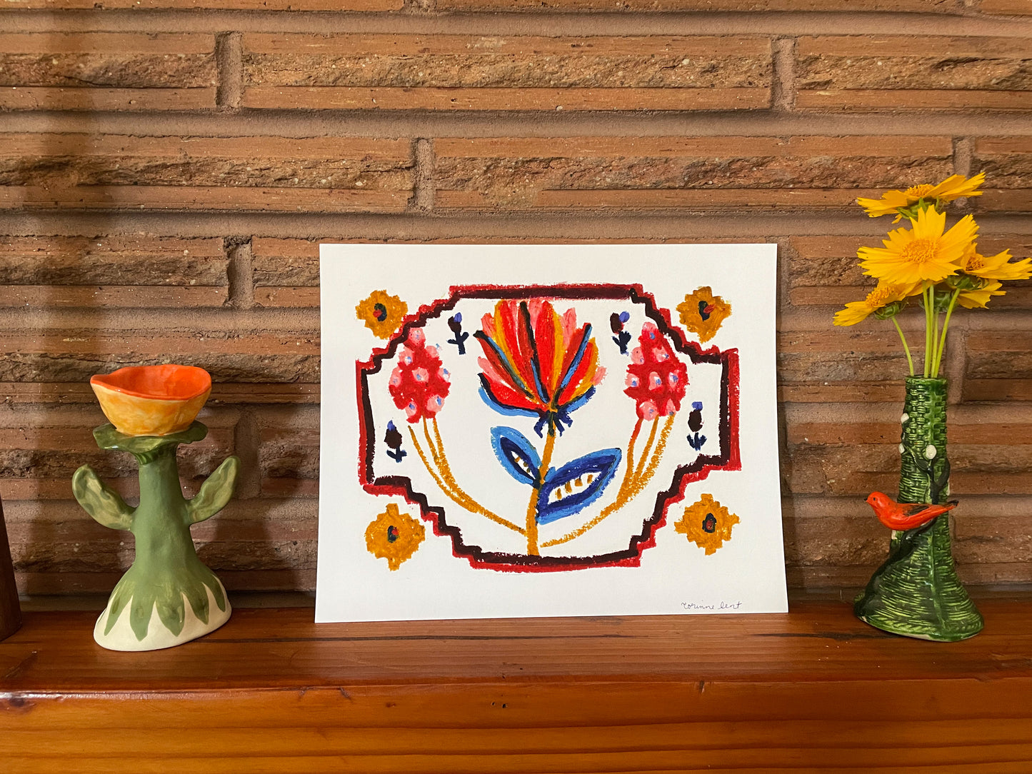 Swedish Folk Rug Art Print
