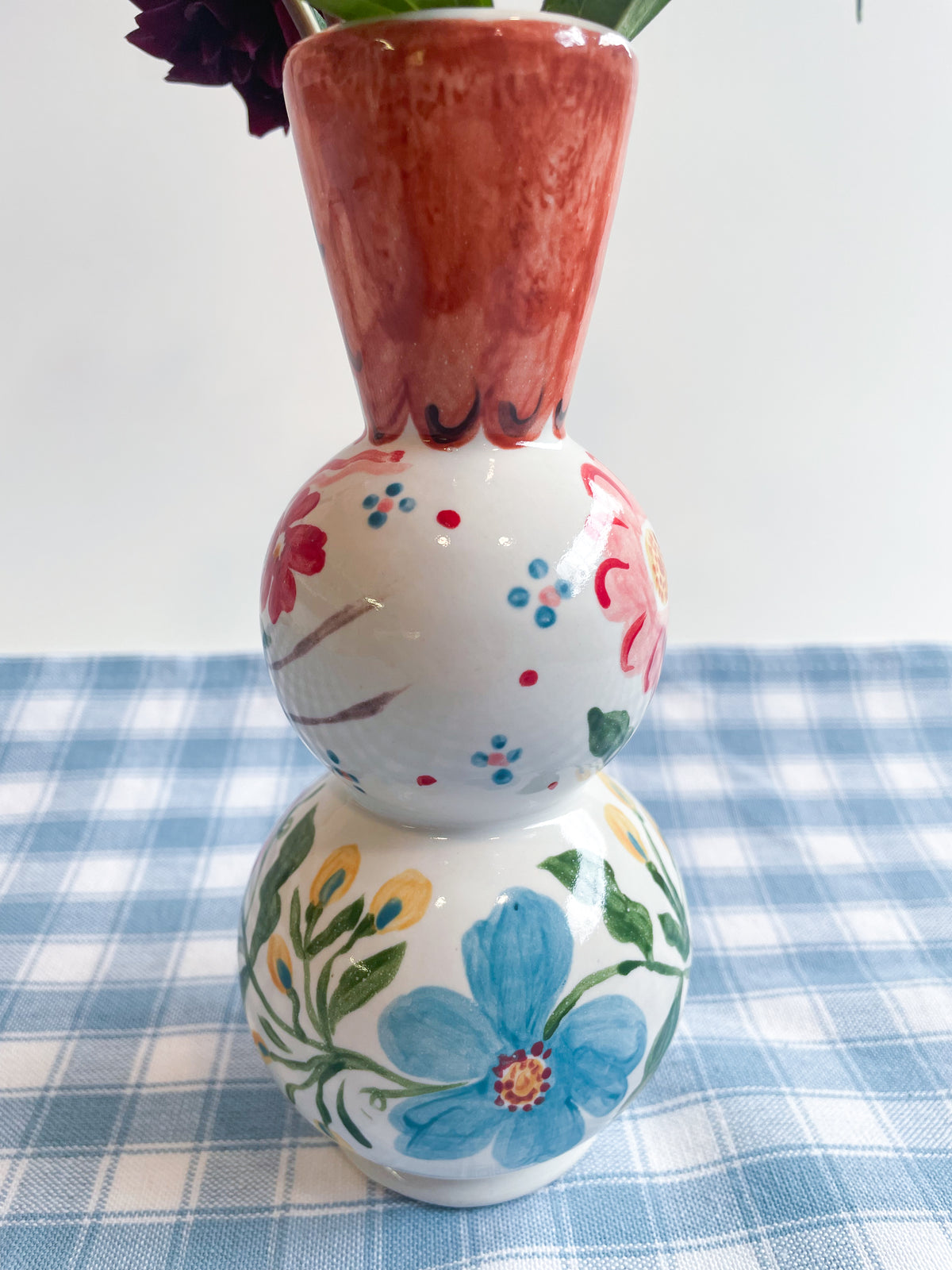 Folk People Vase~majolica